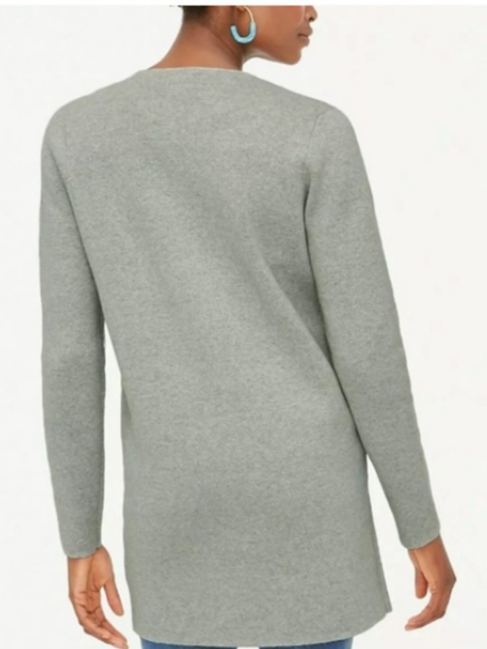 J. Crew Vanessa Sweater-Jacket in Heather Grey - Picture 2 of 11